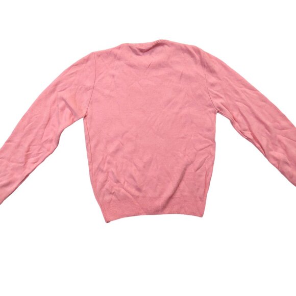 Vintage 1940s-1950s Light Pink Long Sleeve Knit Crewneck Sweater - Picture 7 of 12